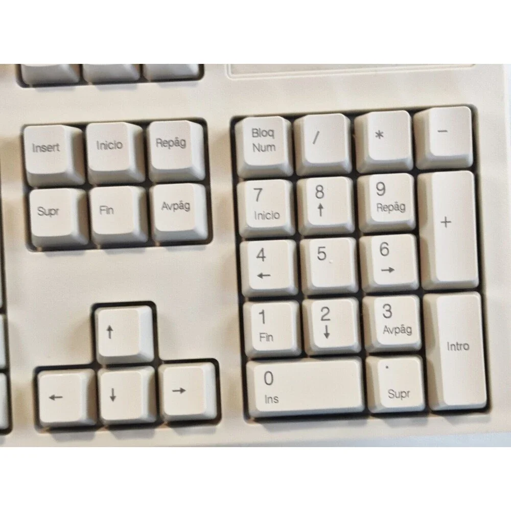 VTG Keytronic Model E05366SPPS2-C Wired PS/2 Spanish Keyboard USB Adapter WORKS